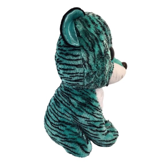 Ty Beanie Boos Tess Teal Tiger Plush Jumbo 17" Justice Exclusive Stuffed Toy - Picture 2 of 8